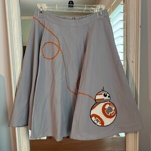 Her Universe Star Wars BB-8 Retro 50’s Style Poodle MIDI Skirt Size Small